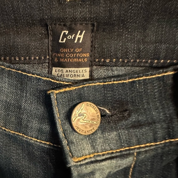 Citizens Of Humanity Deep Blue Wide Leg Jeans - Picture 3 of 7